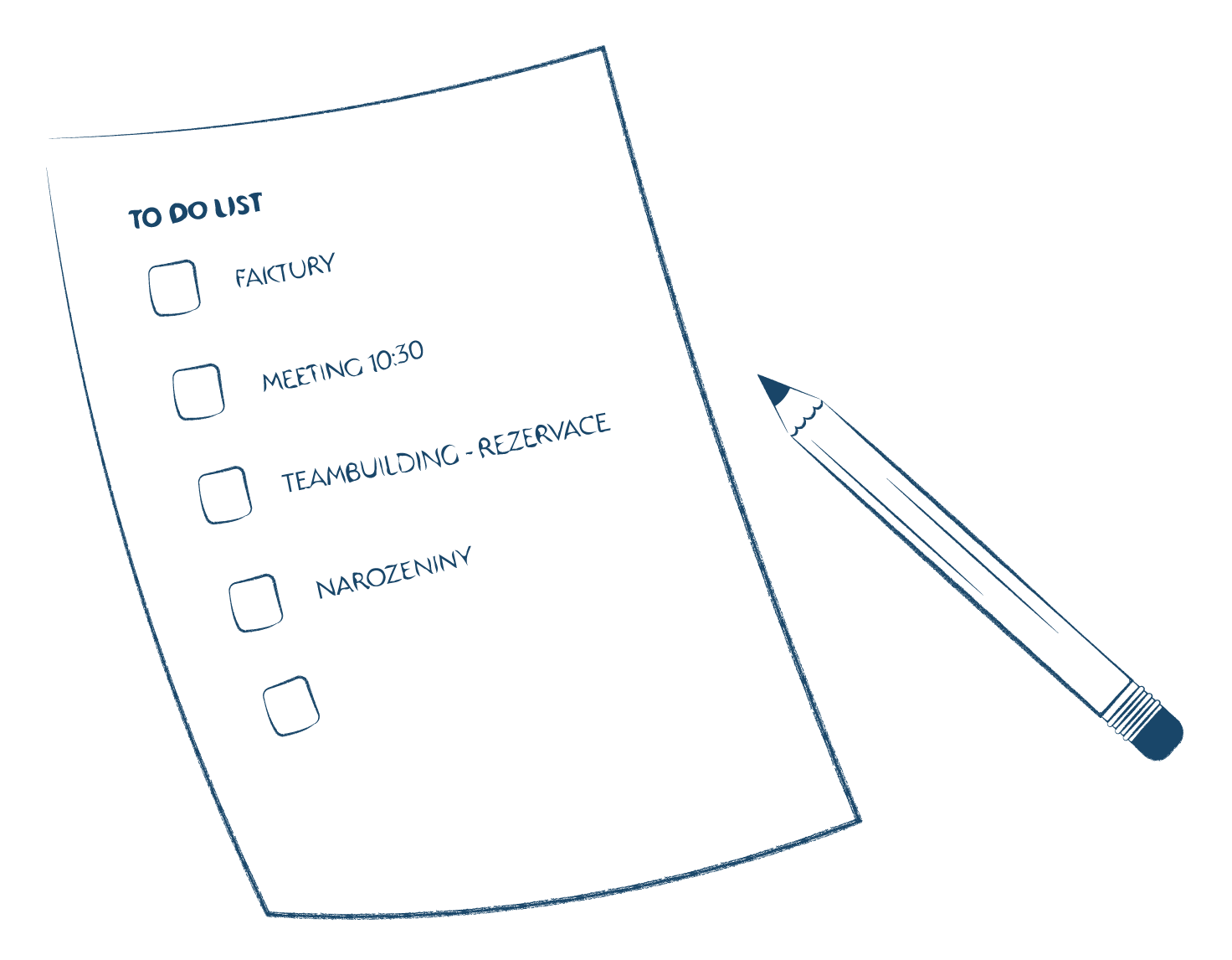 Rutinní práce office manažerky - to do list.